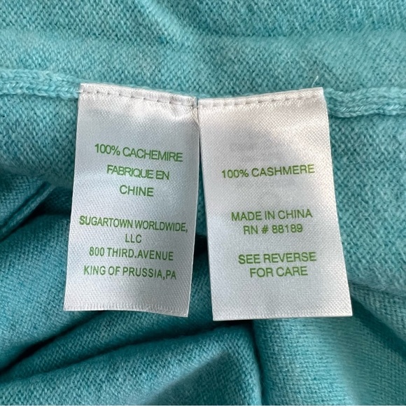 Lilly Pulitzer Oleander Cashmere Cardigan Sweater in Heathered Shorely B… - Picture 8 of 9